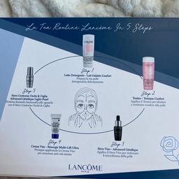 Bellissimo kit formato di 5 steps per la Skin care routine Lancome.Nuovo