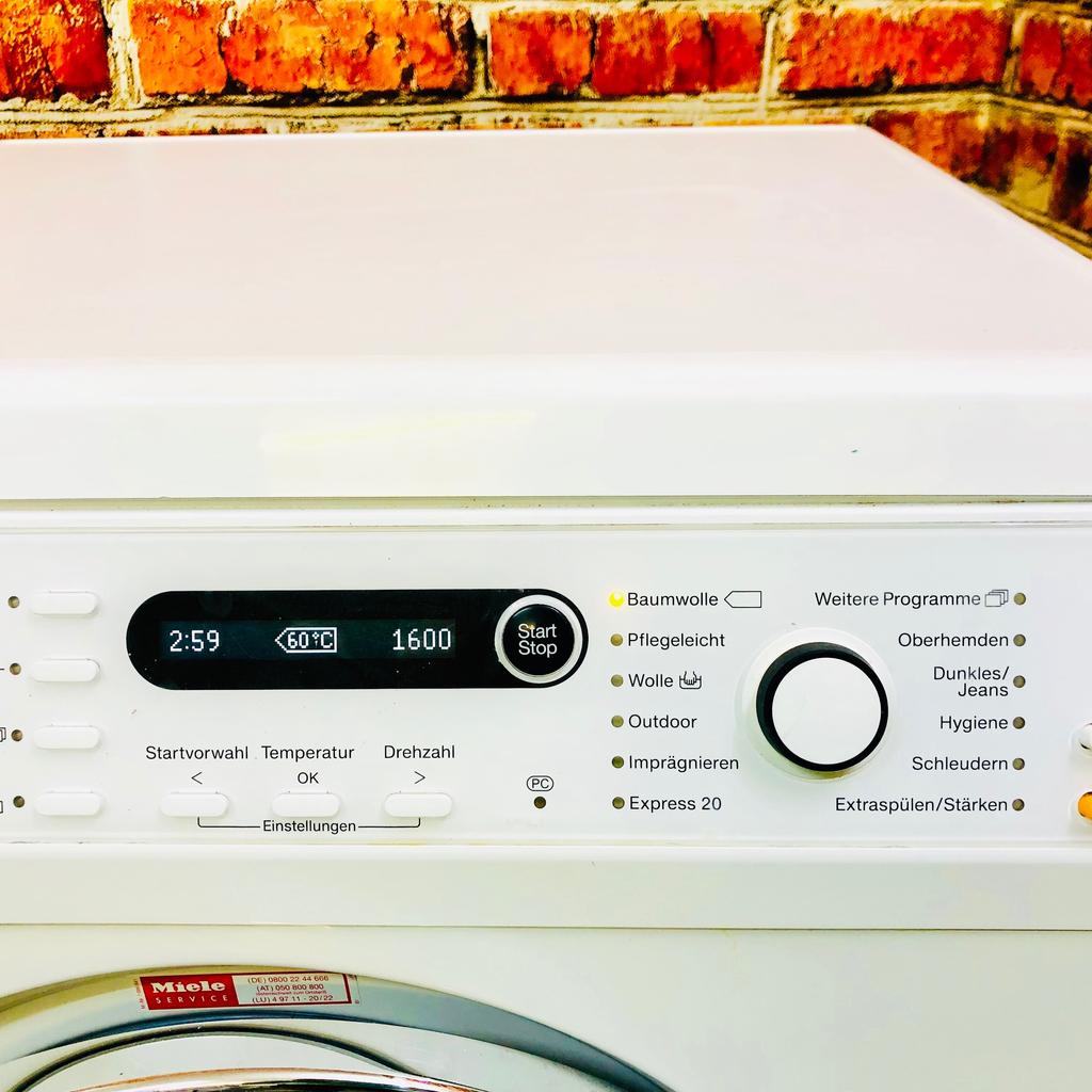 Willkommen bei Waschmaschine Nürnberg!

Entdecken Sie die Effizienz und Leistung unserer hochwertigen Waschmaschinen von Miele. Vertrauen Sie auf Qualität und Zuverlässigkeit für die perfekte Pflege Ihrer Wäsche.

⭐ Produktinformationen:
- Modell: W 5873 WPS Edition 111
- Geprüft und gereinigt, voll funktionsfähig.
- 1 Jahr Gewährleistung.

‼️H x B x T: 85 x 59,5 x 61,5 cm 
ℹ️ Mehr Infos auf unserer Website: 
☎️Telefon: 01632563493

✈️ Lieferung gegen Aufpreis möglich.
⚒ Anschluss: 10 Euro.
♻️ Altgerätemitnahme: Kostenlos.

ℹ︎**Beschreibung:**
* Nennkapazität: 1-8kg
* Energieeffizienzklasse: A+++
* Schleuderdrehzahl: max. 1600/ min
* Lotosweiß
* SteamCare
* Waterproof System
* Jährlicher Energieverbrauch (c):192
* Jährlicher Wasserverbrauch (d):11220