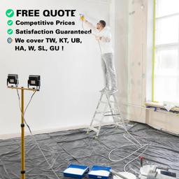 ✔️ Free Quote.
✔️ Free Consultation.
✔️ Residential Painting.
✔️ Commercial Painting.
✔️ Price Work / Day Work.
✔️ Invoice.
✔️ Public Liability Insurance ( £1.000.000 ).
✔️ Professional Team ( NvQ Level 2 Painters&Decorators ).
🎯 Postcodes we cover: TW, KT, UB, HA, W, SL, GU.