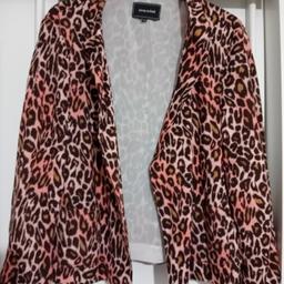 River island lightweight blazer style jacket size 14. animal print. collection willenhall wv12 area