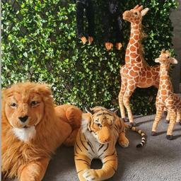 really good condition
all for 100

lion
tiger
giraffe and baby giraffe
2 monkeys