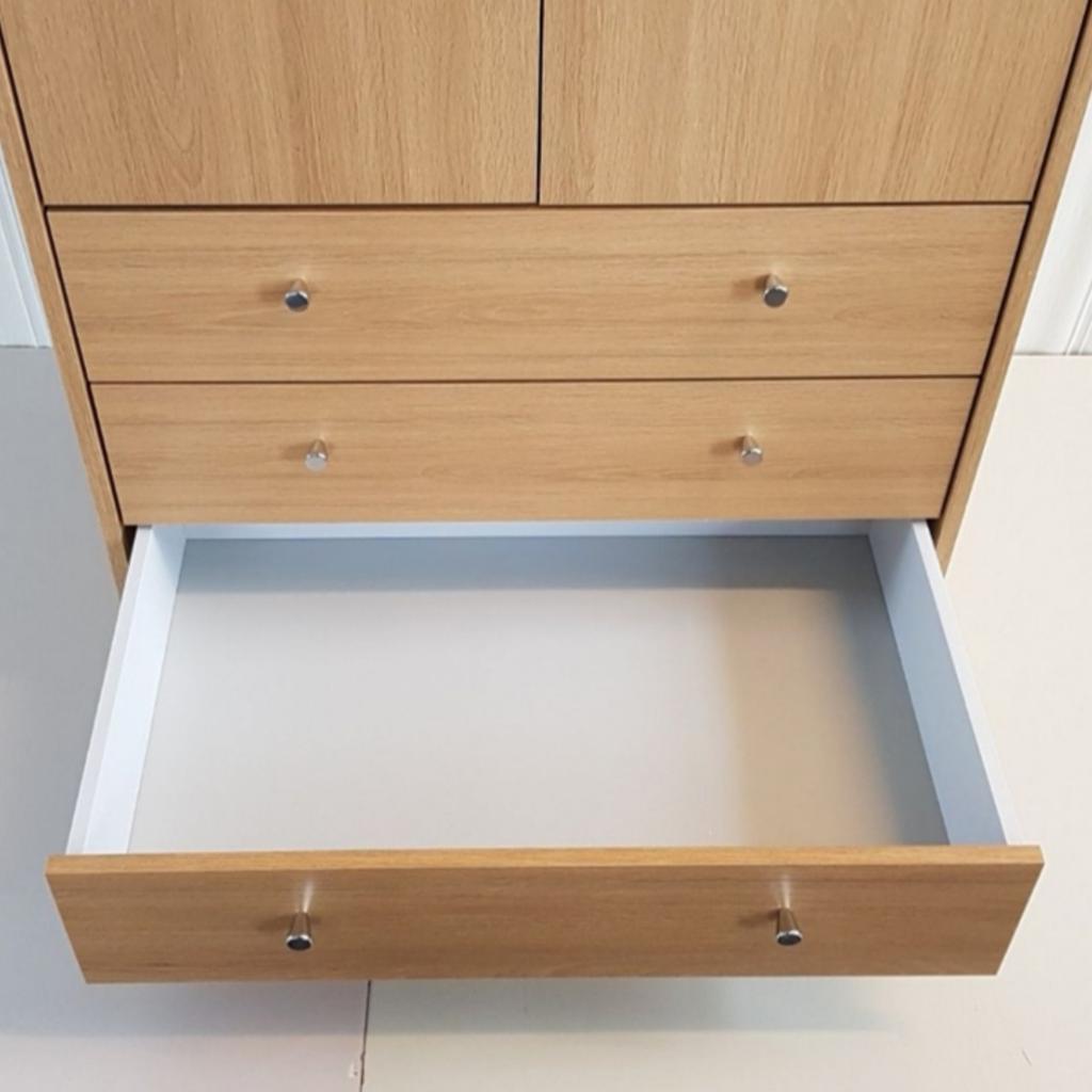 🔹️Malibu 2 door 3 drawer wardrobe-beech effect

🔹️Ex display, flat packed

🔹️Size H180.5, W74.8, D49.8cm.

🔹️Internal hanging space H111.7, W71.4, D47.6cm.

🔹Internal drawer H11, W66.5, D43.6cm

🔹️Hanging rail holds up to 10kg