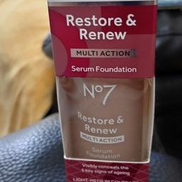 Brand new In box No7
Restore and renew serum foundation shade cool ivory fragrance free
Unwanted mothers day present
PICK UP ONLY CAN'T DELIVER SORRY
WN8 8NS