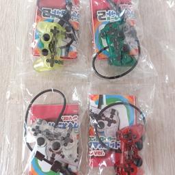 PS1 controllers Japan gashapon mobile phone strap, super detailed for the size - sold in Japan only, 10 each, the set is almost complete, just missing a few colours, postage and shipping +5.00, buyer pays Paypal fee