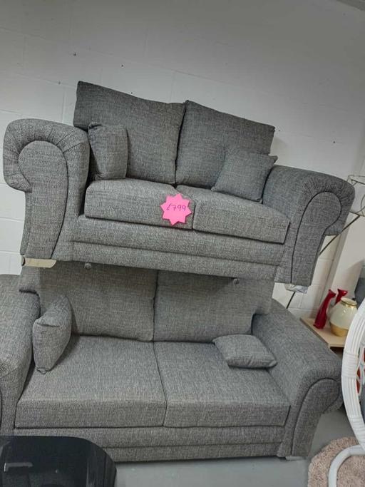 Buy & Sell Greater Manchester Wigan - Photos for Brand New Grey Fabric 3+2 Sofa Set