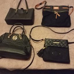 3 River Island Handbags and 1 Marks and Spencer. Used a couple of times but in great condition.
£10 Each.
