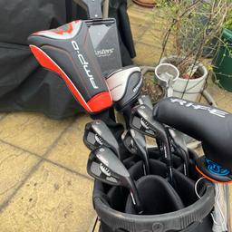 Ben Ross Golf clubs with Golf Trolley, Balls and Tee’s. Mens Right Hand. Only been used a couple of times and at the driving range