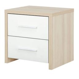 ▪️Broadway 2 drawer bedside table-white&oak
▪️New
▪️Size H45.5, W45, D40cm
▪️Internal drawer H12.6, W33.6, D33.4cm