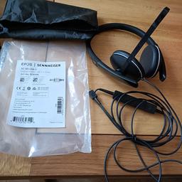 brand new Epos Sennheiser SC 165 headphone set perfect condition plus instructions unwanted gift ready to use from pet and smoke free home, only £15