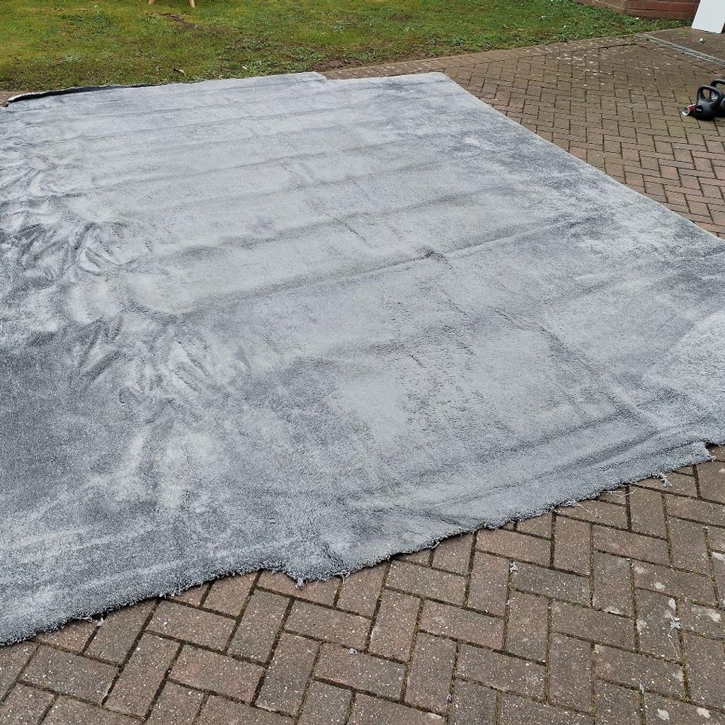 A large piece of silver grey colour invictus glitter carpet.Approx size 3.6m x 3.85m.There was a glitter/shimmer throughout the pile.Although this is now more prominent on the outer sides where there was furniture covering the carpet.The centre has been walked on more & so is less glittery.In good clean condition but has been rolled up in garage since been took up.See last pic for full details.
£180 if collected ASAP. Collection Penn Rd Wolverhampton by Hollybush pub from smoke and pet free home