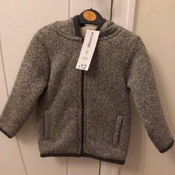 Boys Hooded Jacket with teddy fleece lining ages 18-24 months - 3-4 years New RRP £12.00