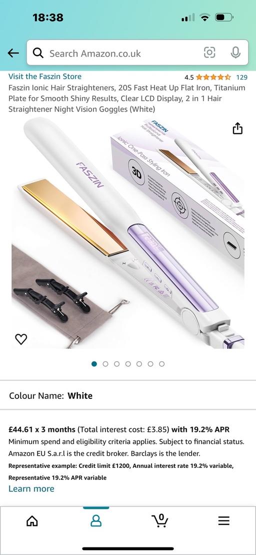 Buy & Sell West Midlands Solihull - Photos for Faszin Ionic Hair Straighteners