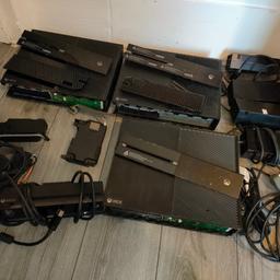 For parts only! Faulty Xbox One consoles, power bricks for Xbox One, Kinect, Xbox One S power supply, Xbox One X power supply, cooling fan with heat sink and power cables. Open to offers. Collection only London N22.