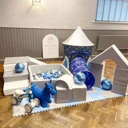 BLUE BLUE BLUE 💙🌀🩵

◻️ Introducing our blue & grey package ◻️

🩵Blue, grey, floor mats 
🌀Grey/white soft play blocks 
🩶Soft play steps & slide 
🦋Blue play tunnel 
🚙Blue tent 
◻️Square ball pit with blue grey and white balls 
🐳One blue animal ride on 
🚲 On blue balance bike 

📓Book now via direct message, Facebook, instagram Email us at kendall_play@hotmail.com or call on 07557051076 ☎️