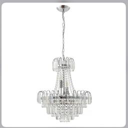 6-Light Empire Chandelier. Dimmable and adjustable in length. Excellent condition