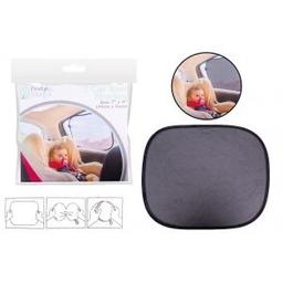These car sun shades are great for protecting children from heat and glaring sun. Folds away for easy storage. Mesh fabric with two suction discs. Pack of 2. L44 x W36cm.

Brand new
