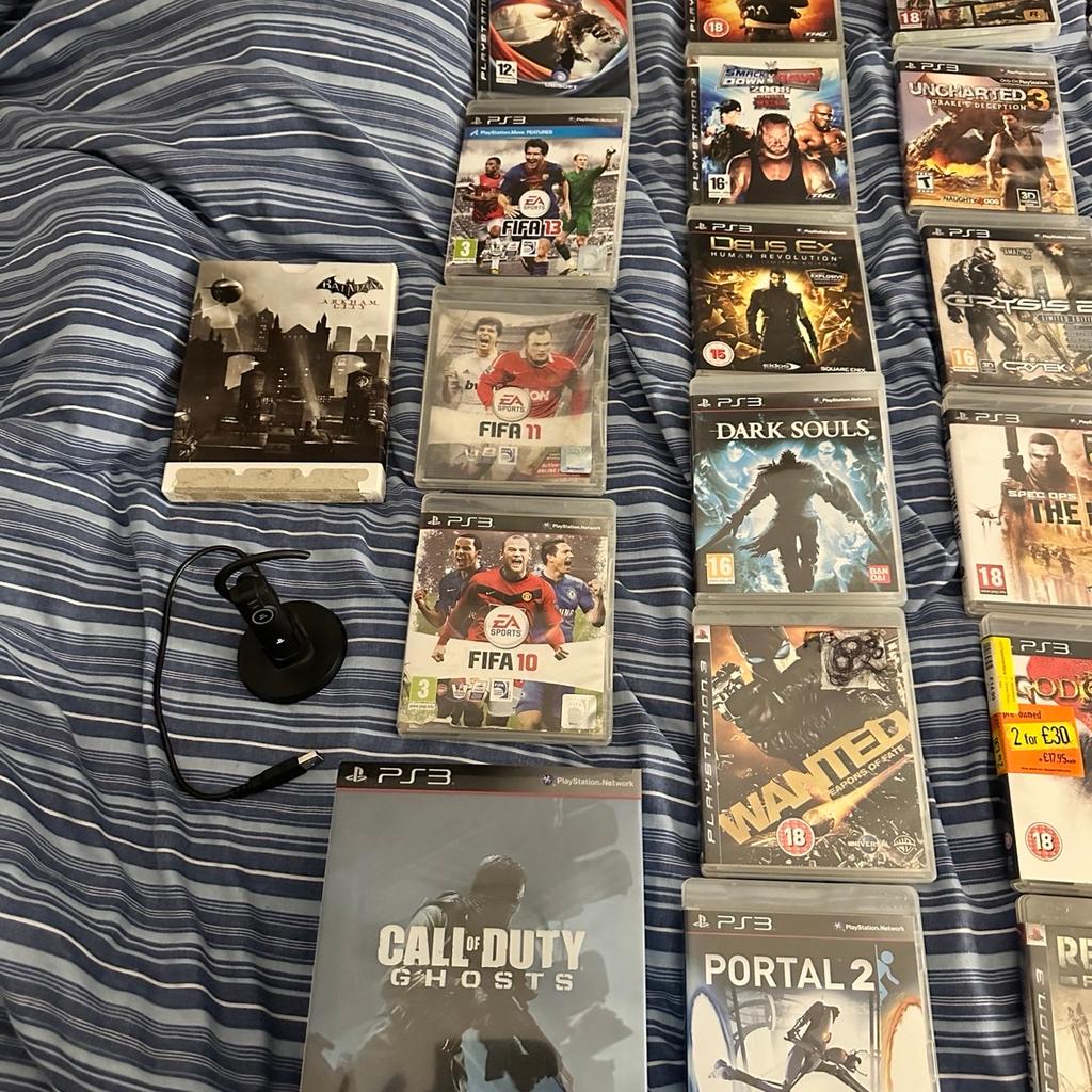 29 Games total
25 PS3 Games
4 PS4 Games
Limited Edition Batman Arkham City w/ Extra Game
Limited Edition COD: Ghost w/ Wristband accessories

Selling as a whole!
£2 per PS3 Game
£3 per Limited Edition Game
£4 per PS4 Game