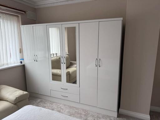 Buy & Sell South Yorkshire Rotherham - Photos for Nevada 6 door 2 drawer wardrobe set white