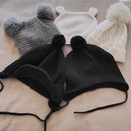 assortment of baby's hats 0-12 months