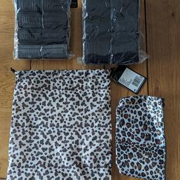 hair rollers, hair curlers beauty set, gift set, 2 packs of hair rollers, large and medium size with rollers animal print storage bag & make up bag with small mirror, ideal gift, more things on my profile, Yardley b26 bham