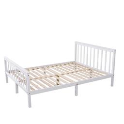 Solid Wood Pine 4ft6 Double Bed Frame with Slats Headboard Footboard
White.

Also available grey &pine without Footboard. 

Flat pack boxed frame only Assembly required 

Mattress also available Please ask for more details 

Local Delivery available for extra cost depending on your post code