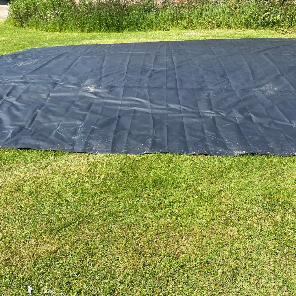 Heavy duty cover7.3mx5m. Used for six months then dry stored cost new £240 Sell £120