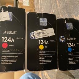 Verkaufe neue Druckerpatronen noch Originalverpackt. Habe je Farbe 2 Stück. Gebe sie gerne auch einzeln her. Verkaufspreis bei den Originalen liegt bei ca. 100€ -150€ pro Stück.

Preis verhandelbar!