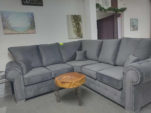 Buy & Sell Greater Manchester Bolton - Photos for New Grey Plush Velvet Corner Sofa 2cr2