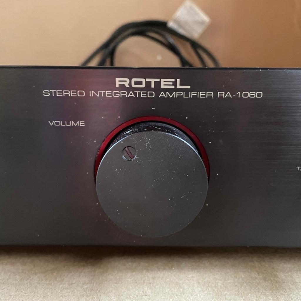 Rotel RA-1060 Amplifier

Lovely amplifier in good used condition please see pictures as what you see is what you will receive

needs wiping over as you can see in pictures just dusty