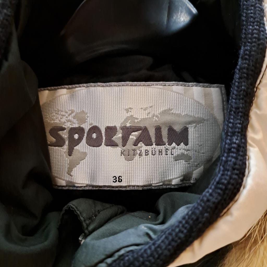 SPORTALM – Skijacke + Skihose

mit wunderschöner Kapuze mit Fuchspelz und Stickereien

Größe 36