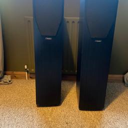 Mission floor standing speakers, size w 20cm, d30cm, h89cm