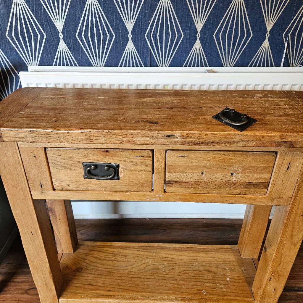 Solid wood Hall table. Needs tlc. Ideal. Project peice. £25
