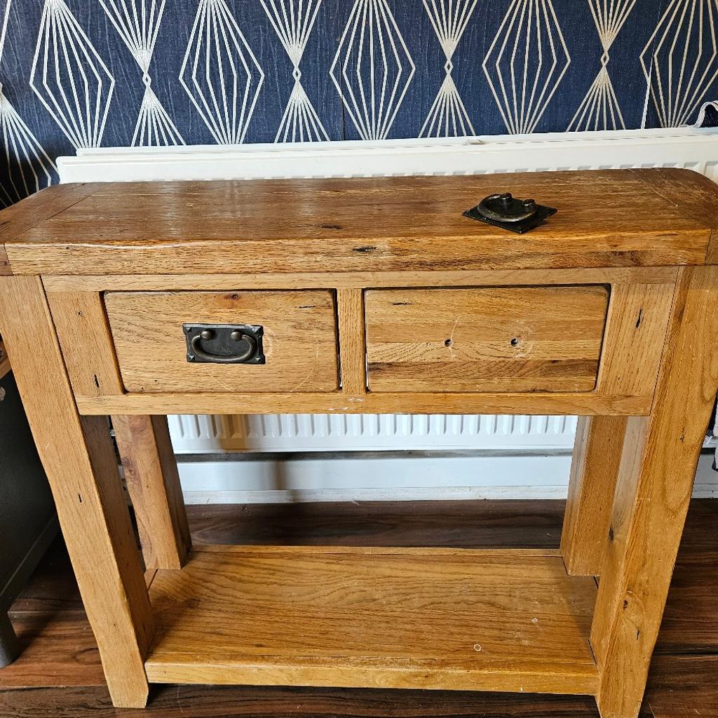 Solid wood Hall table. Needs tlc. Ideal. Project peice. £25