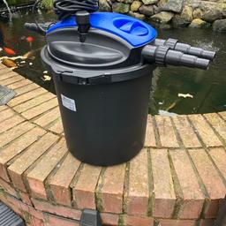 Swell 15000 pressure filter excellent condition only 6 months old with new uv bulb
Collection from brierley hill