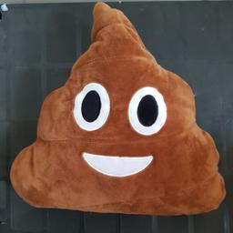 Emoji poo cushion. 33cm each side. Previously used just as a display piece, and in a clean excellent condition. As well as free collection from us, we also offer UK postal delivery for £3.19.