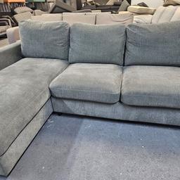 Furniture Village Grey Corner Sofa with Large Storage.

Excellent condition - one small crack in the storage space does not affect use.

Otherwise no stains, rips or damages.

Measurements

Width 233cm 
Depth 92cm
Back height 69cm
Chaise depth 169cm

Delivery available - please message for further details