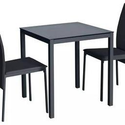 Lido Glass Table and 2 Chairs Black

💥New/other. Flat packed in the box💥

Table size H75, W70, L70cm
Size of each chair H96, W42, D49cm.
Seat height 45cm.
Self-assembly

💥Check our other items💥