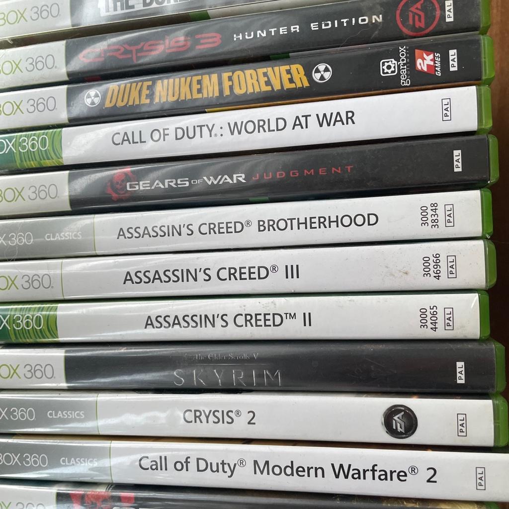 Biete 12 Xbox Spiele. Alle in sehr gutem Zustand.