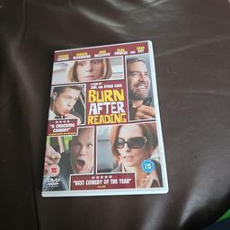 burn after reading dvd starring George Clooney and brad Pitt 
dvds in good condition used
any discs that are 15p each are also mix and match at 10 for £1
please look at my other items for sale as have a wide variety of dvds and games for sale
sorry but I do not accept PayPal or shpock wallet as payment and unfortunately I do not post due to working hours
collection only