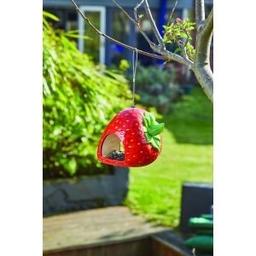 Strawberry Fly Through Feeder

A stunning fly-through feeder, in strawberry design. Ideal for a range of bird feed & treats, providing a safe haven for small birds. Hand-painted. Metal hanging loop. Ceramic. H17 x W14cm.

Brand new