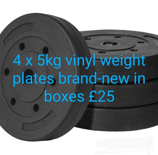 Buy & Sell Greater Manchester Bolton - Photos for 4 x 5kg Vinyl weight plates brand-new in box