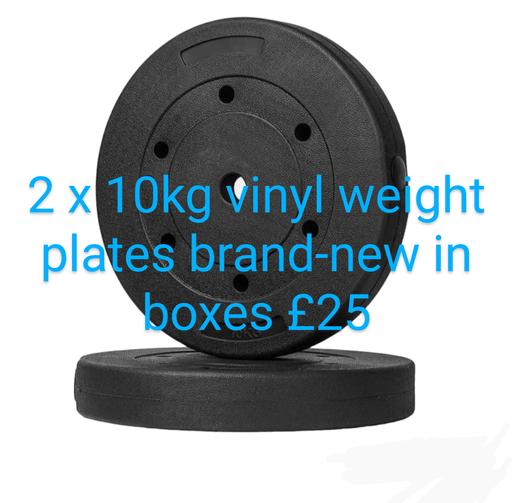 Buy & Sell Greater Manchester Bolton - Photos for 2 x 10kg Vinyl weight plates brand-new in box