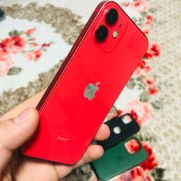 Hallo ich verkaufe hier eine iPhone zwölf mini rot aku ist 80 Prozent noch bei Display Par kleine Kratzer ansonsten neu