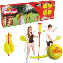 Brand new boxed

Outer box is only damaged, everything is included.

Bring the classic game, Turbo Swingball to your garden! Simply hit the tennis ball back and forth along the spiral and see which player can make it to their base first! It's a perfect ball game where you don't have to worry about the ball going missing over the neighbour's garden. Turbo Swingball includes a narrow spiral top, making gameplay faster and more competitive.
You can play almost instantly, just place it in the ground and play.
Height adjustable, you can set it to a height that suits you. The set comes complete with two checkered bats.
•	For outdoor use only.
•	Size H184, W7, D7cm.
•	Weight 1.8kg.
•	Minimal assembly.
•	For ages 5 years and over.

Collection from B20 Perry Barr Area only
