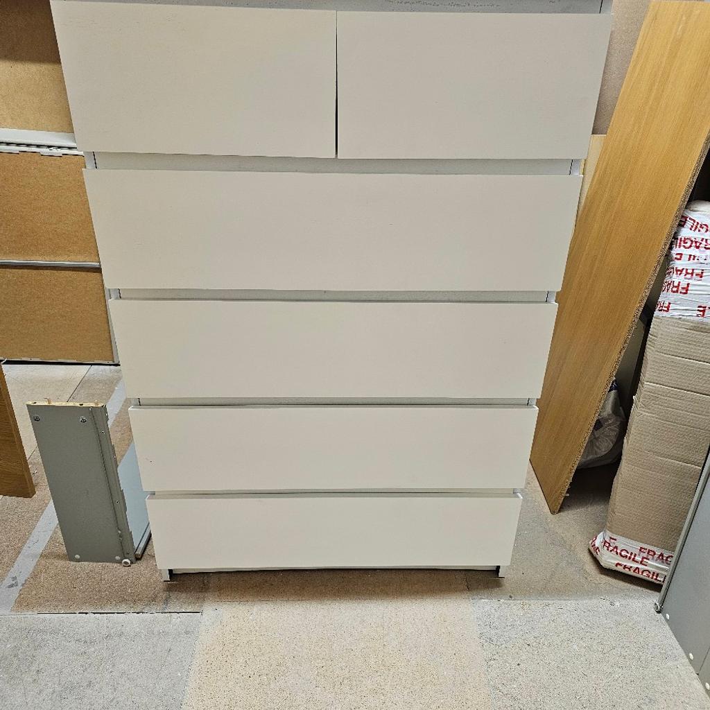 ikea malm 6 draw chest fully refurbished so good as new first to see will buy £70