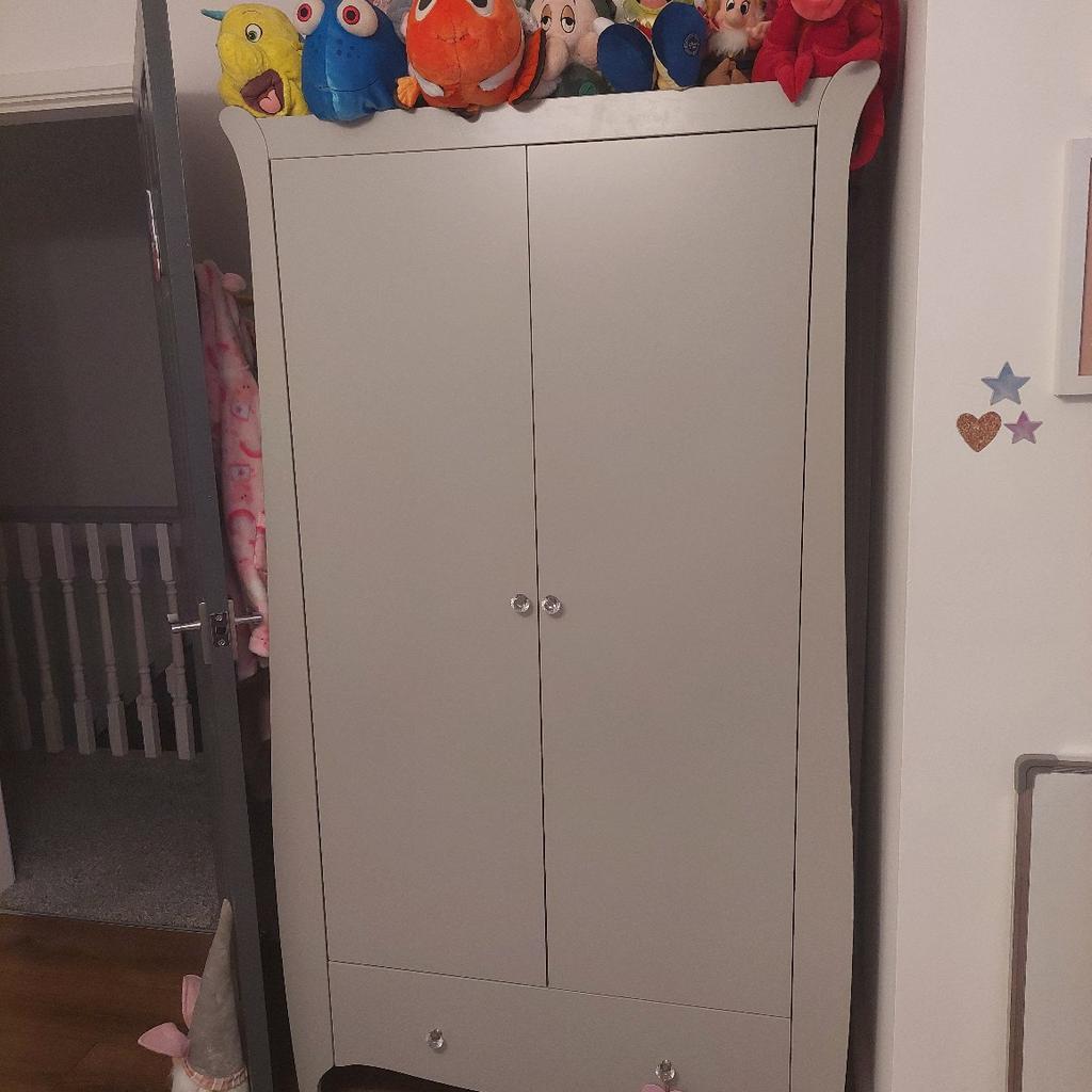 Tutti Bambini Roma Wardrobe, only had 12 months, RRP £400, selling due to sold the cot and want a new matching wardrobe.
Comes with safety wall attachments. Can be dismantled ready for collection. Comes with full instruction booklet.