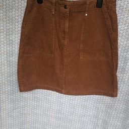 tan colour cord skirt from Tu ,size 10, approx 17 inch long,great condition, can post for cost