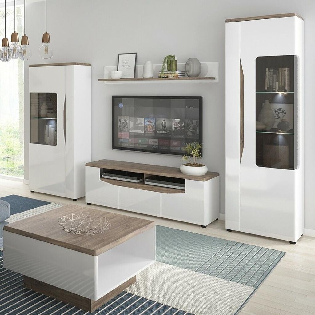 Toledo 2 Door 1 Drawer TV Unit In White And Oak Effect

💥New/other. Flat packed in the box💥Small scratches

2 door 1 drawer TV unit in Alpine White with high gloss fronts and Stirling Oak. Compact TV unit with openings for satellite accessories, and plenty of storage.
This great collection is perfect for lovers of bright and modern interiors, striking and sophisticated.
Laminated board (resistant to damage and scratches, moisture and high temperature) Alpine White with high gloss fronts and Stirling Oak
Easy self assembly
Adjustable hinges on all doors with soft closes
Easy gliding runners with soft closes
H48 x W140 x D40.1 cm

💥Check our other items💥
