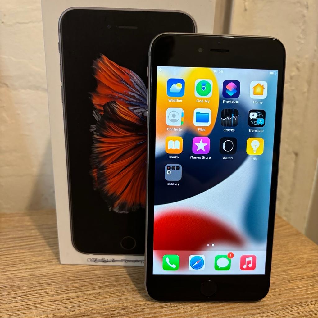 Space grey iPhone 6s Plus unlocked 64GB in excellent condition great size screen still a very good iPhone

Had new screen so screen is spotless also no Touch ID but home button everything works on phone no issues at all

Battery at 78% still good battery life

Comes in box with brand new Apple charger cable and free screen protector

Great iPhone in excellent condition

Can drop off or you can collect
Or free fully tracked postage

Any questions please ask