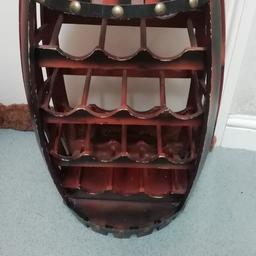 Christie Estate 16 bottle Barrel wine rack Will add character where ever placed . Has signs of usage as shown in pictures hence selling at bargain £25 these start at around £60-70 but can be touched up